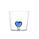 Pahar pentru apa, inima albastra, 8 cm, Cuore - designer Alessandra Baldereschi - ICHENDORF